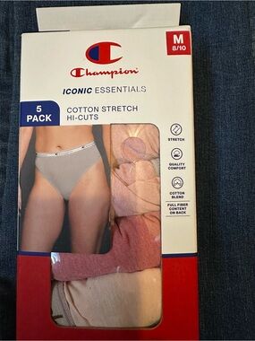 Champion Iconic Essentials 5-Pack Cotton Stretch Hi-Cut Underwear - Neutral Mix